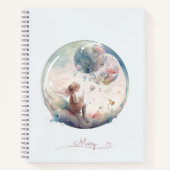 ドリーミーパステルワールドスパイラルパターン ノートブック (正面)