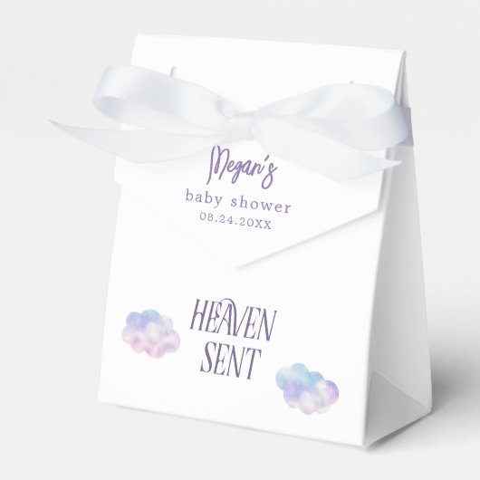 ドリーミーパステル天国送信ガールベビーシャワー フェイバーボックス (正面サイド)