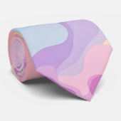 ドリーミーパステル抽象芸術クラウドパターンの水彩画 ネクタイ (ロール)