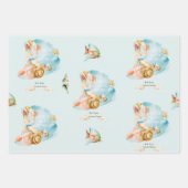 ドリーミーパーソナライズされたマーメイド&マーメイドはかりで測 ラッピングペーパーシート (正面3)