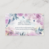 ドリーミーパープルバラフローラ名刺 名刺 (裏面)