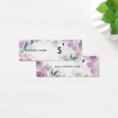 ドリーミーパープルバラフローラ水彩価格ラベル (デスク)