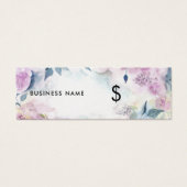 ドリーミーパープルバラフローラ水彩価格ラベル (正面)