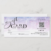 ドリーミーパープルフローラの水の色ギフトカード (裏面)