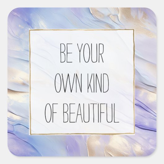 ドリーミーパープルブルーミスト金ゴールドパール スクエアシール (正面)