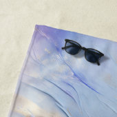 ドリーミーパープルブルーミスト金ゴールドパール ビーチタオル (インサイチュ)