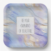 ドリーミーパープルブルーミスト金ゴールドパール ペーパープレート (正面)