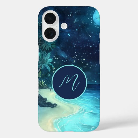ドリーミービーチスターリーナイトスカイモノグラム Case-Mate iPhoneケース (裏面)
