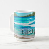 ドリーミービーチブルーウェーブズ絵画ズオーストラリア コーヒーマグカップ (正面左)