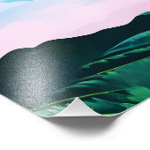 ドリーミーピンクとブルーの山々 フォトプリント (角)