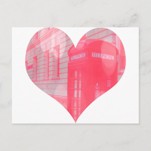 ドリーミーピンクの電話箱 ポストカード (正面)