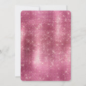 ドリーミーピンクグリジーシルバースパークルブライダル 招待状 (裏面)