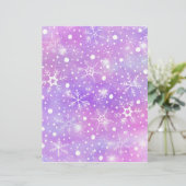 ドリーミーピンクスノーフレーク&スターズスクラップブック紙 (スタンド正面)