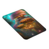 ドリーミーピンクツリーハウスデジタルアート マグネット (右側)