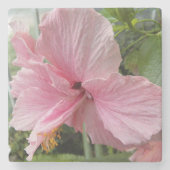 ドリーミーピンクハイビスカスフローラ ストーンコースター (正面)