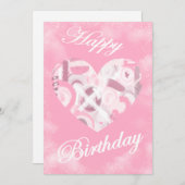 ドリーミーピンクハートハッピーバースデーデイカード シーズンカード (正面/裏面)