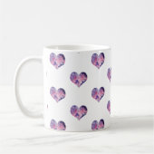 ドリーミーピンクハートパターン –  コーヒーマグカップ (左)