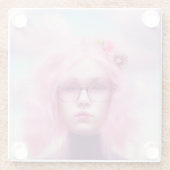 ドリーミーピンク ガラスコースター (裏面)