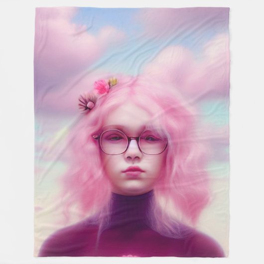 ドリーミーピンク フリースブランケット (正面)