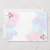 ドリーミーピンク&ブルー結婚式招待状 招待状 (裏面)