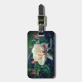 ドリーミーピーチバラアンドブッパーソナライズされたズ ラゲッジタグ (正面縦)