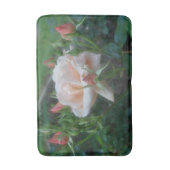 ドリーミーピーチバラアンドローズブズフラワー バスマット (正面縦)