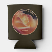 ドリーミーピーチバラ パーソナライズされた 缶クーラー (裏面)