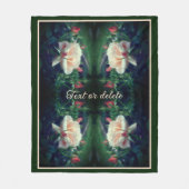 ドリーミーピーチバラ&ブズ抽象芸術 フリースブランケット (正面)