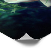 ドリーミーピーチバラ&ブズ鏡抽象芸術 ポスター (角)