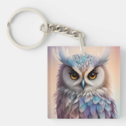 ドリーミーファンタジーフクロウソフトパステルカラー キーホルダー (正面)