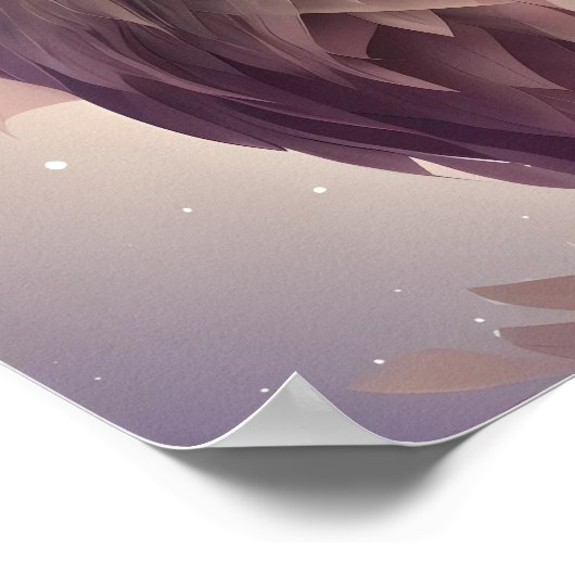 ドリーミーファンタジーフクロウソフトパステルカラー ポスター (角)