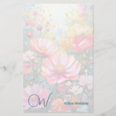 ドリーミーファンタジーフラワーガーデンモノグラム紙シート (正面)