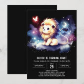 ドリーミーファンタジーライオン誕生日 招待状 (正面/裏面)