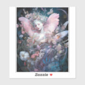 ドリーミーフェアリーガールピンクブルーファンタジーアート シール (シート)