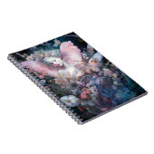 ドリーミーフェアリーガールピンクブルーファンタジーアート ノートブック (右側)