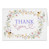 ドリーミーフェアリーパステルワイルドフラワーズサンキューカード (正面横)