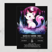 ドリーミーフェイネキャット誕生日 招待状 (正面/裏面)