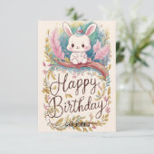 ドリーミーフォレストバニーデジタル誕生日 カード (スタンド正面)