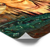 ドリーミーフリーダカーロシュールアルアウトドアウッズシーン ポスター (角)