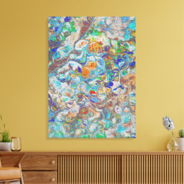 ドリーミーフローラアブストラクション – ヴィンテージボホ自然 キャンバスプリント