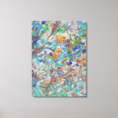 ドリーミーフローラアブストラクション – ヴィンテージボホ自然 キャンバスプリント (正面)