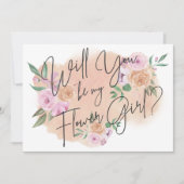 ドリーミーフローラフラワーガールカード 招待状 (正面)