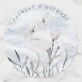 ドリーミーフローラブ⎢ルーズ結婚ワイングラスラベル ワイングラスタグ (正面)