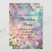 ドリーミーフローラ誕生日招待状 シーズンカード (正面/裏面)