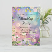 ドリーミーフローラ誕生日招待状 シーズンカード (スタンド正面)