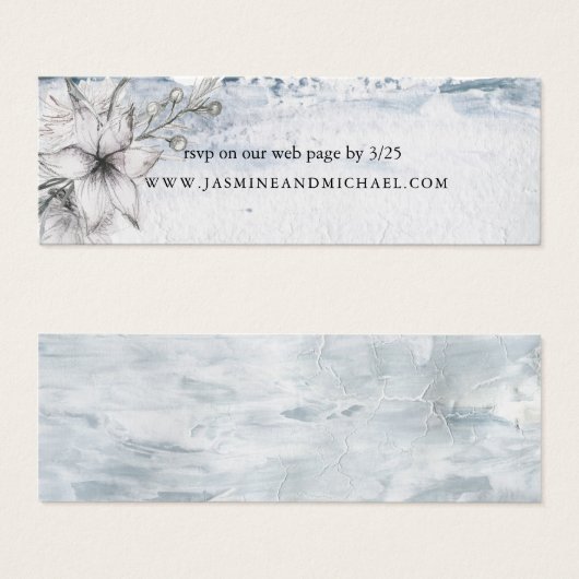 ドリーミーフローラ |の結婚Webサイトカード (正面&裏面)