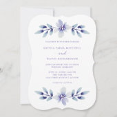 ドリーミーフローラ | 紫と青結婚の 招待状 (正面)