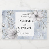 ドリーミーフローラ |結婚のワきらめくインラベル スパークリングワインラベル (シングルラベル)