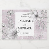 ドリーミーフローラ |結婚のワきらめくインラベル スパークリングワインラベル (シングルラベル)