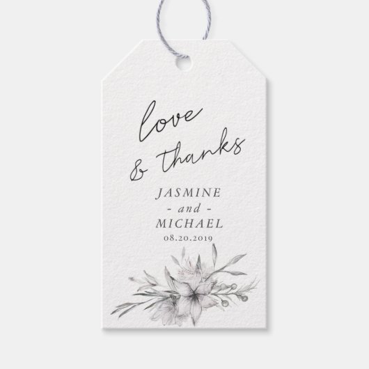 ドリーミーフローラ |結婚式の引き出物ギフトラベル ギフトタグ (正面)